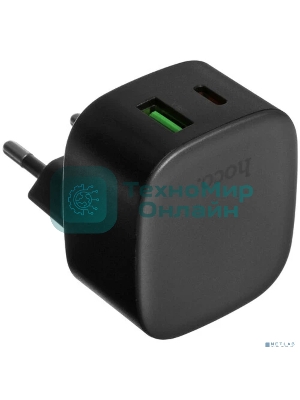 Сетевое зарядное устройство HOCO CS32A/ Сетевое ЗУ/PD + QC 3.0/ 2 USB: Type-C + Type-A/ Выход: 20W/ черный