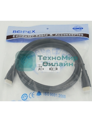 Кабель аудио-видео HDMI (m)/HDMI (m) 2м. черный