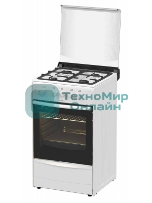 Плита газовая Darina 1B1 GM 441 008 W белый/черный, конфорок 4 шт, духовка 50 л, 50 см x 85 см x 51 см