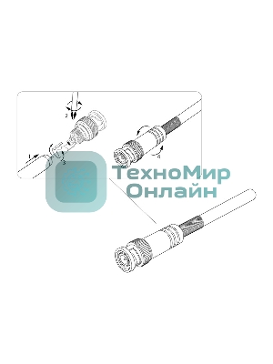 Разъем штекер PROconnect BNC под винт с пружиной металл