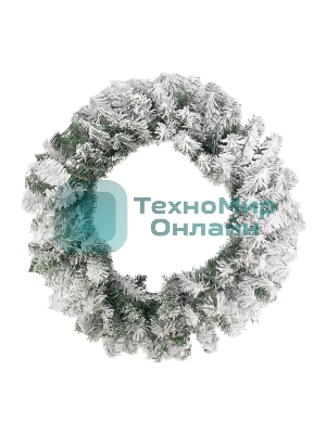 Заснеженный еловый венок Neon-night Ø 60 см, ПВХ