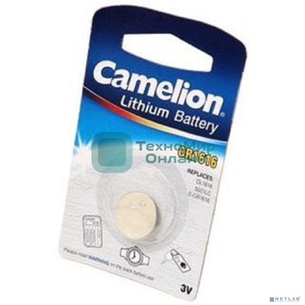 Батарейка литиевая Camelion CR1616 BL-1 (CR1616-BP1, 3V)