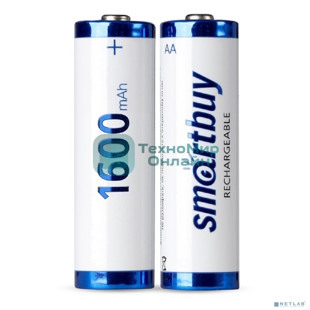 Аккумулятор NiMh Smartbuy SBBR-2A02BL1600 AA/2BL 1600 mAh (24/240) (2шт. в уп-ке)