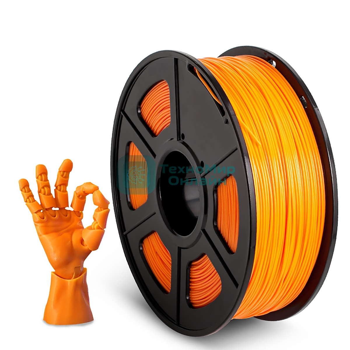 Филамент NVPrint ABS Orange для 3D печати диаметр 1.75мм длина 330 метров масса 1 кг