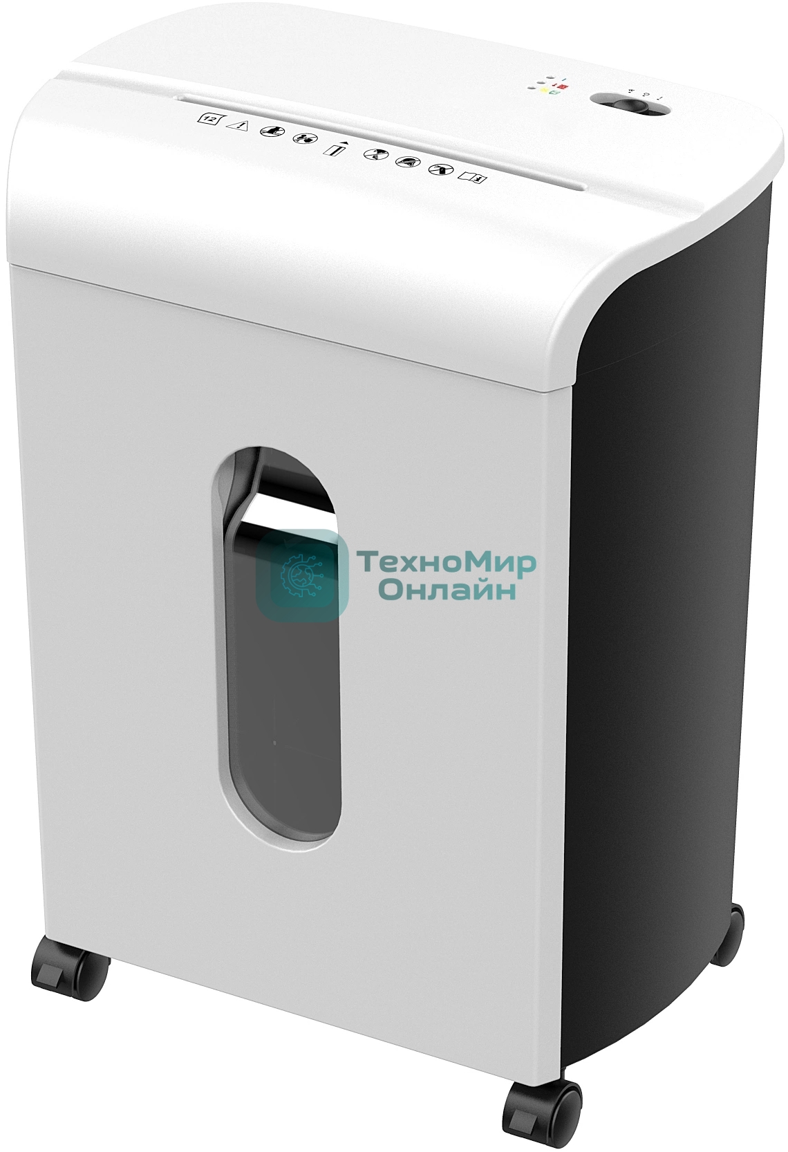 Шредер Cactus CS-SH-K4 белый (секр.P-4) фрагменты 12лист. 17лтр. скрепки скобы пл.карты