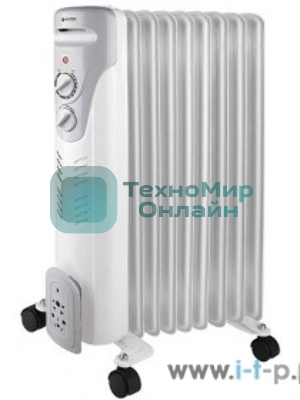 Масляный обогреватель Vitek VT-1709 W (9 секций) белый, 2000 Вт, 20 м2, термостат