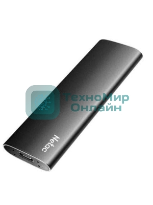 Внешний SSD Netac Z SLIM, 128 GB, USB 3.2 Gen 2 Type-C, R/W 520/480, черный