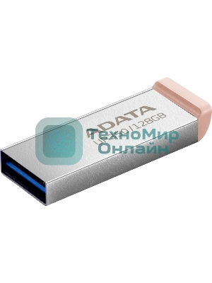 Флешка USB ADATA UR350 (UR350-128G-RSR/BG), 128Gb, USB 3.2, R/W 100/15, серебристый/коричневый