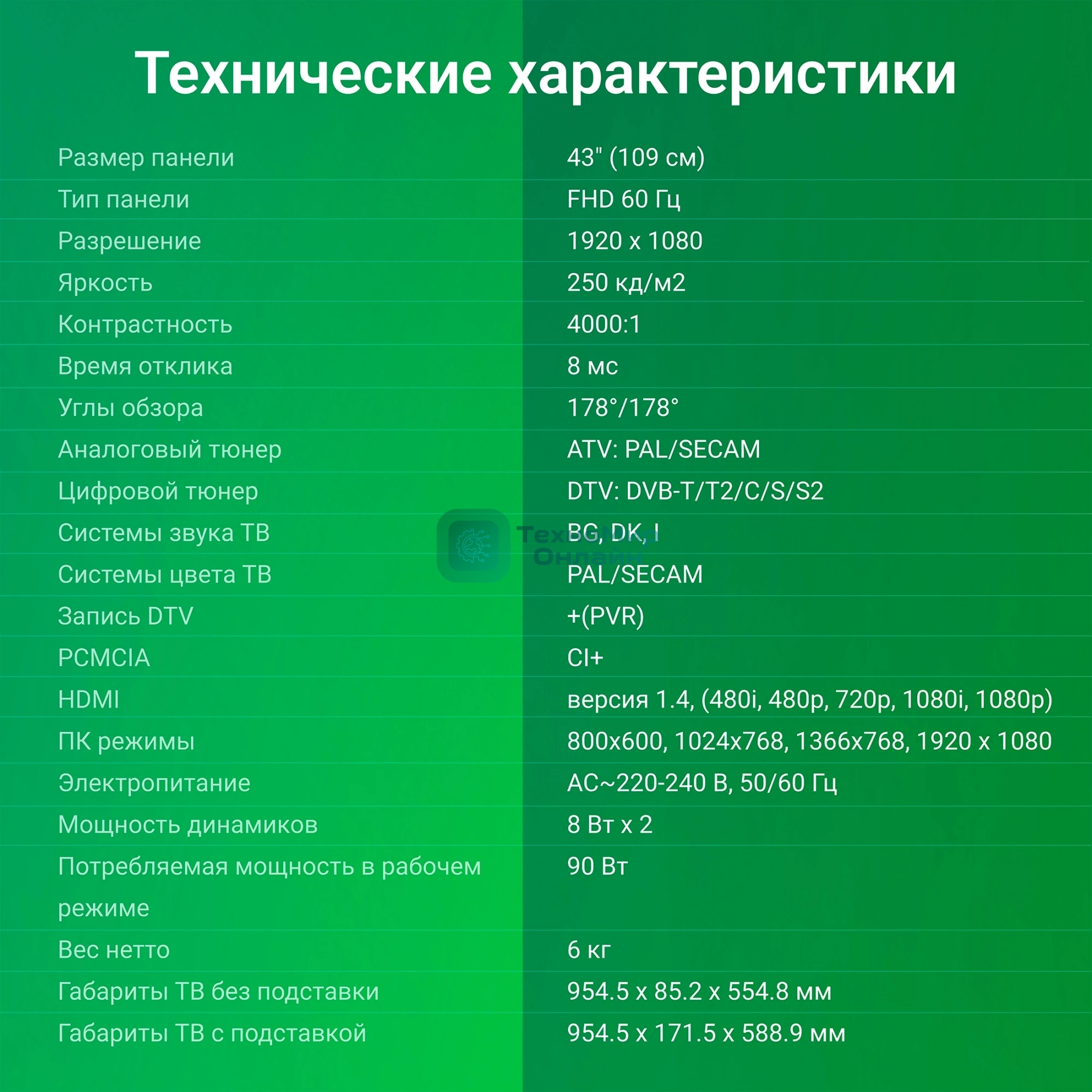 Телевизор Digma 43