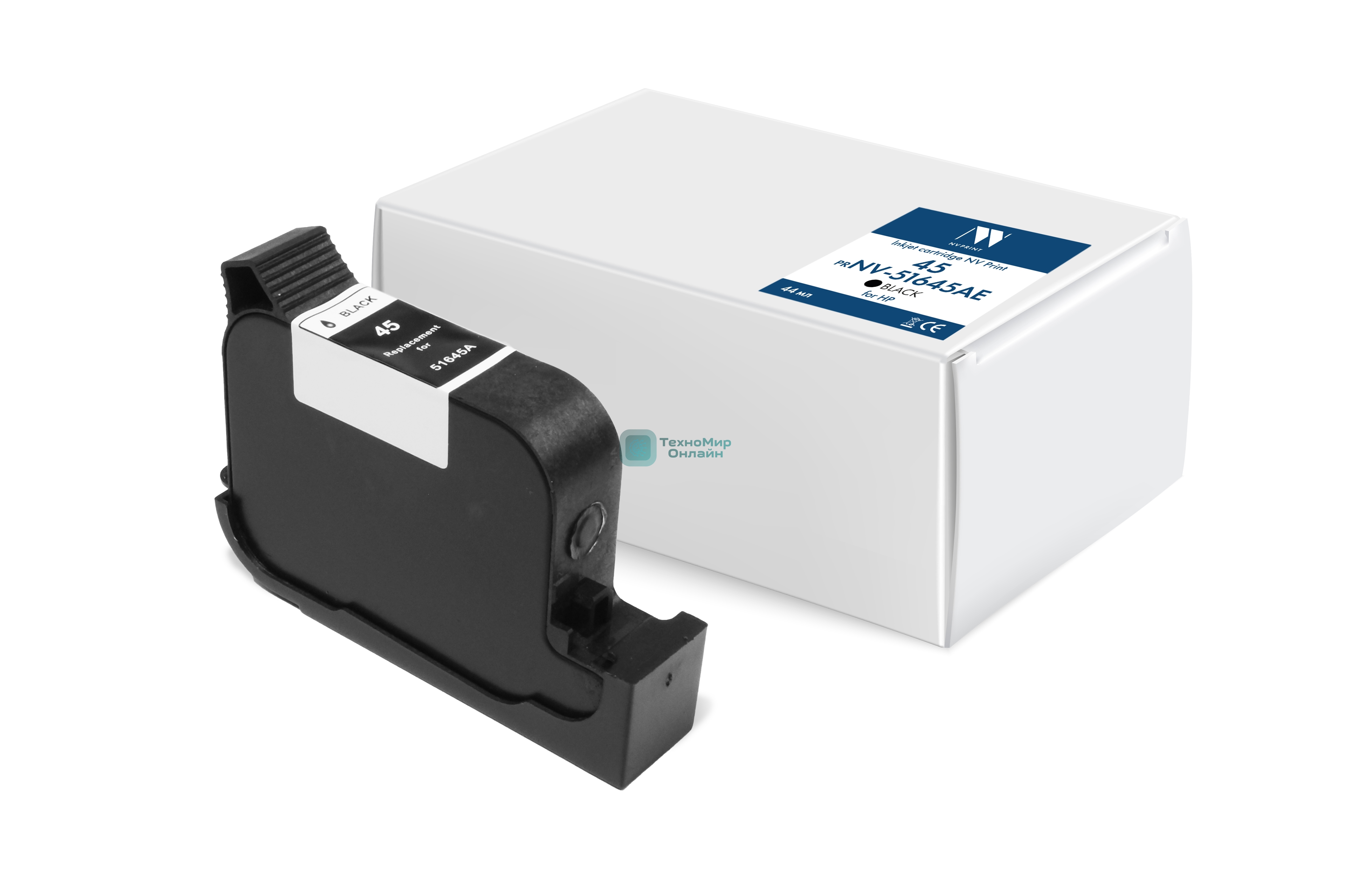 Картридж струйный NVPrint 45 (NV-51645AE) Black для HP (44 мл) совместимый