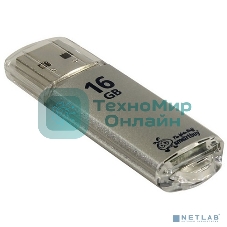 Флешка USB SmartBuy V-Cut Silver (SB16GbVC-S), 16Gb, USB 2.0, R/W 25/15, серебристый