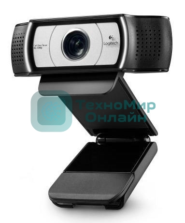 Веб-камера Logitech C930s Pro HD 1920x1080, 30 кадр/с, USB Type-A, микрофон (2 шт, шумоподавление), шторка приватности, автоматическая фокусировка, автоосвещение, универсальное крепление