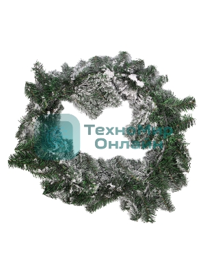 Заснеженный еловый венок Neon-night Ø 60 см, ПВХ