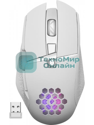 Мышь беспроводная Defender Glory GM-514 белый, 3200 dpi, радиоканал, USB, кнопки - 7