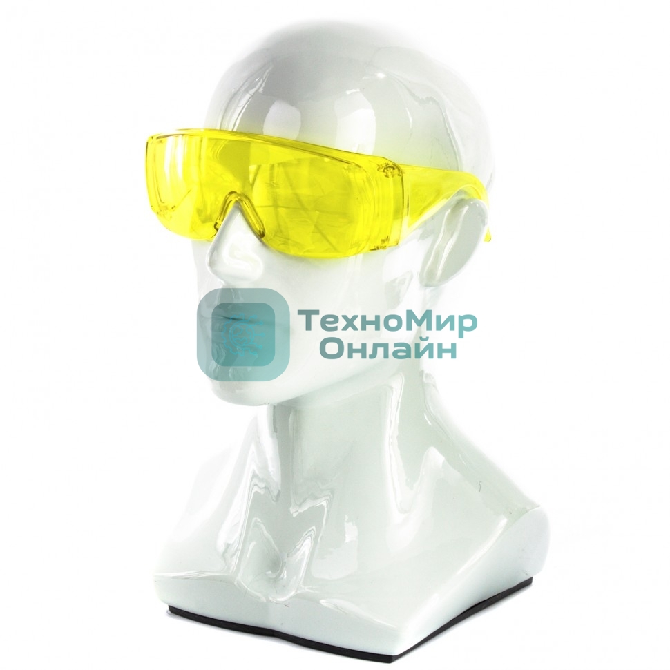 Очки Сибртех защитные открытого типа желтые ударопрочный поликарбонат