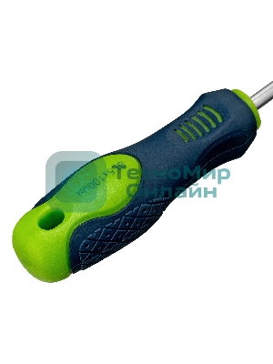 Отвертка Сибртех, SL5,0 х 100 мм, CrV, двухкомпонентная рукоятка