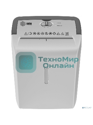 Шредер Cactus CS-SH-C5 белый (секр.P-4) фрагменты 10лист. 21лтр. скрепки скобы пл.карты