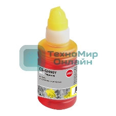 Чернила Cactus CS-GI490Y желтый 100мл для Canon PIXMA G1400, G2400, G3400