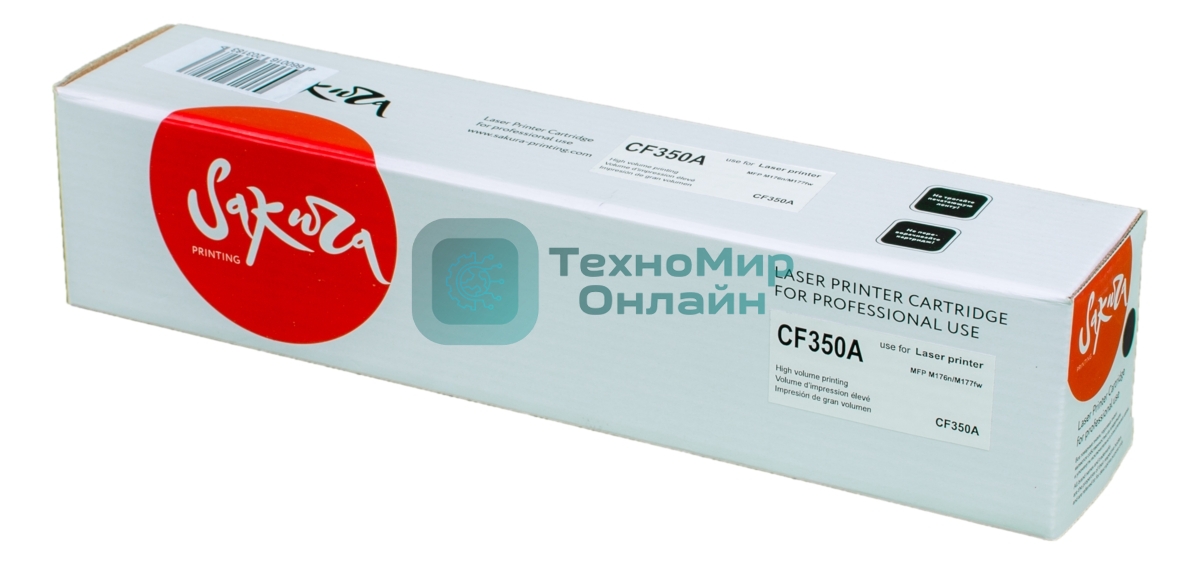 Картридж Sakura CF350A для HP MFP M176/M177, черный, 1300к.