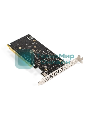 Контроллер ExeGate EXE-322 (PCI-E x16 v3.0, 2*20Gbps (USB3.2 GEN2x2) Type-C ext., ASMedia Chipset ASM3242)