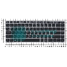 Клавиатура для ноутбука HP EliteBook Folio 9470M черная с серебристой рамкой без указателя