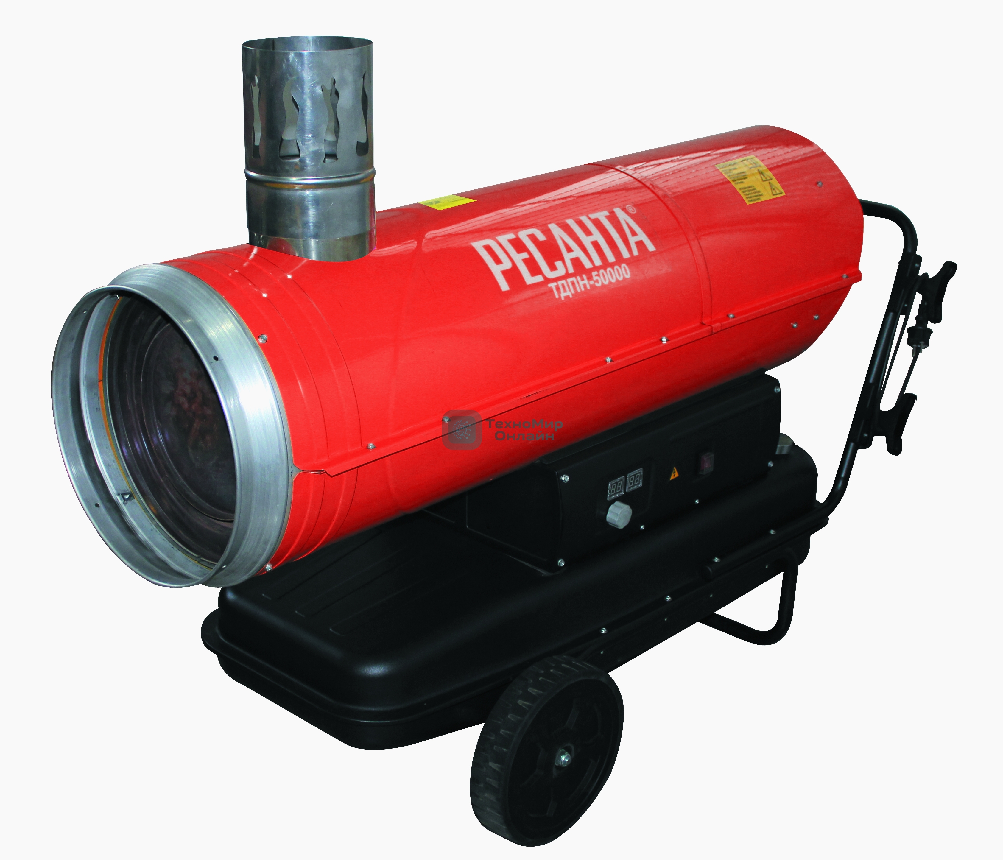 Тепловая пушка Ресанта ТДПН-50000, 220В, 50кВт, бак 68л, 2000 м3/час, расход 4 кг/час, 1107x496x765, 64,3 кг