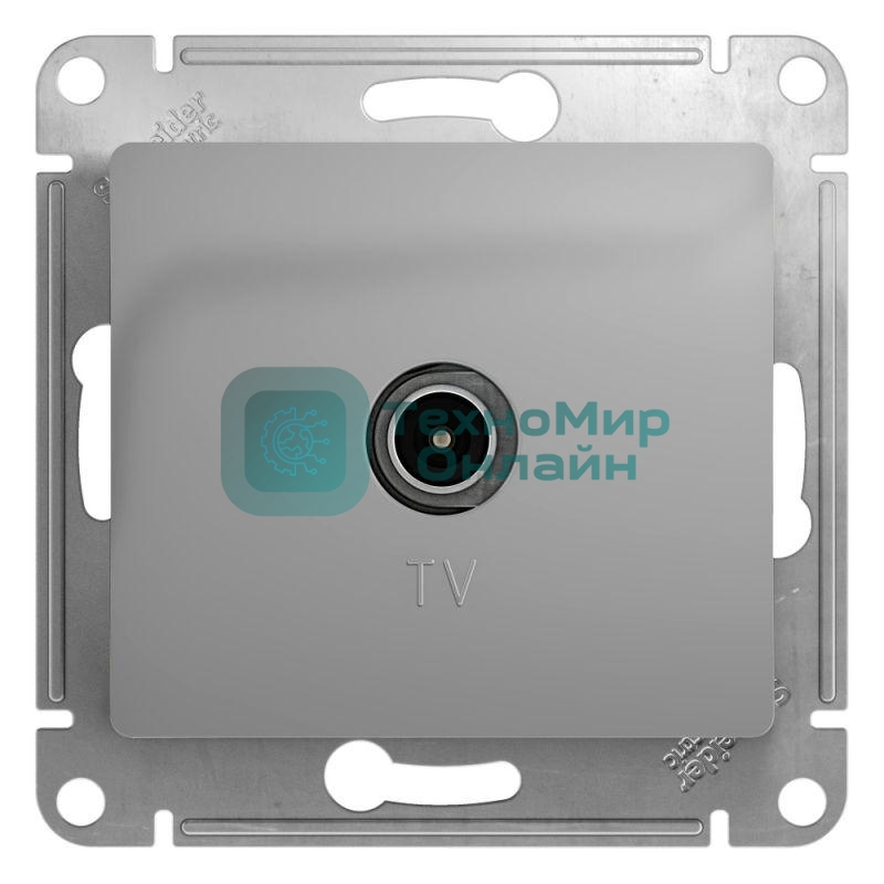 Механизм розетки TV 1-м СП Glossa оконечной 1DB алюм. SchE GSL000391