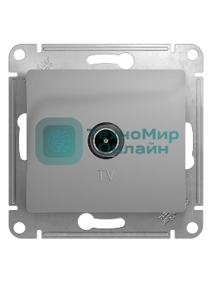 Механизм розетки TV 1-м СП Glossa оконечной 1DB алюм. SchE GSL000391