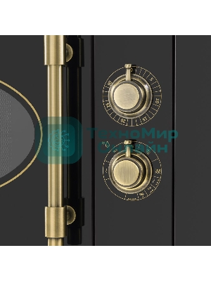 Микроволновая печь встраиваемая Maunfeld JBMO.20.5GRBG черный, 20 л, 700 Вт, переключатели - поворотный механизм