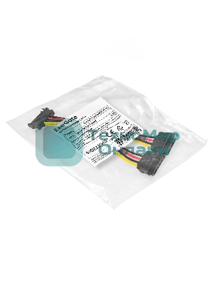 Кабель питания SATA ExeGate EX-CC-SATAM2F-0.15 (15pin M/2x15pinF, 0,15м)