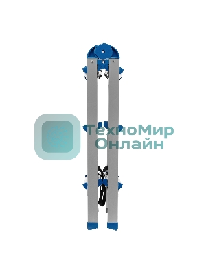 Стремянка двухсторонняя Сибртех 3 ст., сталь профиль, стальные ступени