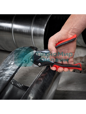 Ножницы по металлу Matrix 250мм пряморежущие обрезиненныерукоятки