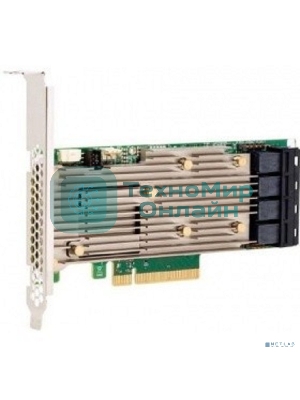 Контроллер MegaRAID 9460-16I SGL (05-50011-00), PCIe 3.1 x8 LP, SAS/SATA/NVMe, RAID 0,1,5,6,10,50,60, 16port(4 * int SFF8643), 4Gb Cache, 3516ROC