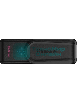 Флешка USB Kingston DataTraveler Exodia S (DTXS/64Gb), 64Gb, USB 3.2 Gen 1, R/W 150/60, черный