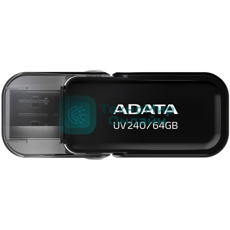 Флешка USB ADATA UV240 (AUV240-64G-RBK), 64Gb, USB 2.0, R/W 15/5, черный