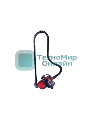 Пылесос Centek CT-2531 (красн/черн) мультициклон 1800/350Вт, стакан 1,5 л, телескоп металл. трубка