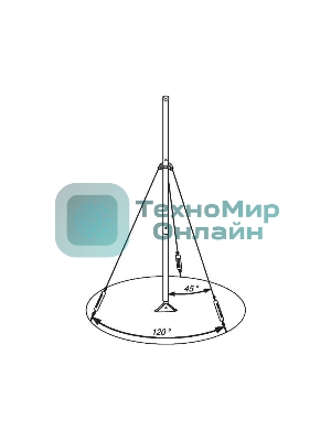 Мачта для антенн алюминиевая Rexant 450 см