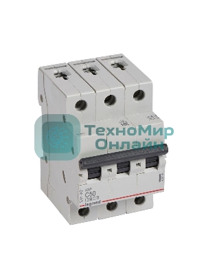Выключатель автоматический RX3 4,5кА 50А 3П C RX3 Авт.выключатель 4,5кА 50А 3П C