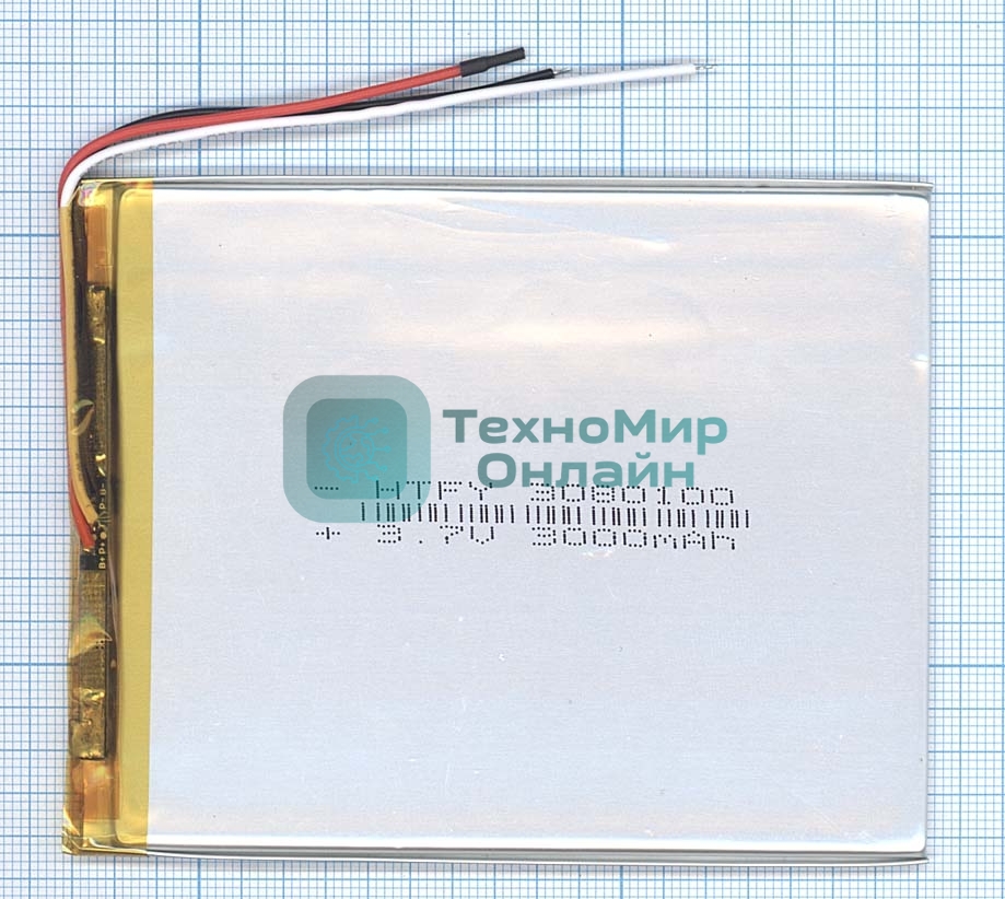 Аккумулятор Li-Pol (батарея) 3x80x100мм 3pin 3.7V/3000mAh