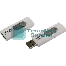 Флешка USB ADATA UV220 (AUV220-64G-RWHGY), 64Gb, USB 2.0, R/W 15/5, белый/серый
