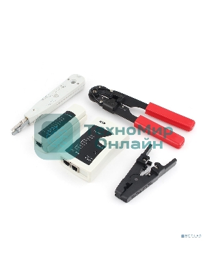 Набор инструментов Gembird TK-NCT-01 для работы с локальной сетью (4 предмета) набор