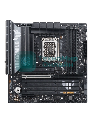 Материнская плата ASUS TUF GAMING B860M-PLUS WIFI, LGA 1851, Intel B860, 4xDDR5, 4xSATA, 3xM.2, 1xPCIe 5.0 x16, 1xPCIe x4, 1xUSB-C, 4xUSB-A 3.2 Gen 1, 2xUSB-A 3.2 Gen 2, 1xHDMI, 1xDP, 1x2.5Gb LAN, 7.1, mATX