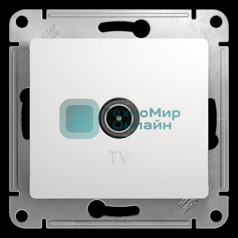 Механизм розетки TV 1-м СП Glossa 1DB белый SchE GSL000191