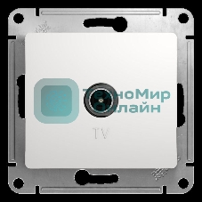 Механизм розетки TV 1-м СП Glossa 1DB белый SchE GSL000191
