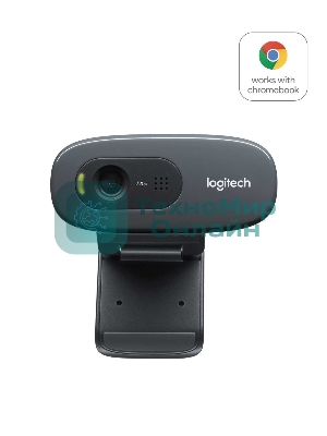 Веб-камера Logitech C270 HD 1280x720, 30 кадр/с, USB Type-A, микрофон (шумоподавление), автоосвещение, универсальное крепление