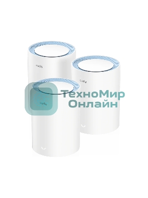 Бесшовный Mesh роутер Cudy M1200(3-Pack) AC1200 10/100BASE-TX белый (упак.:3шт)