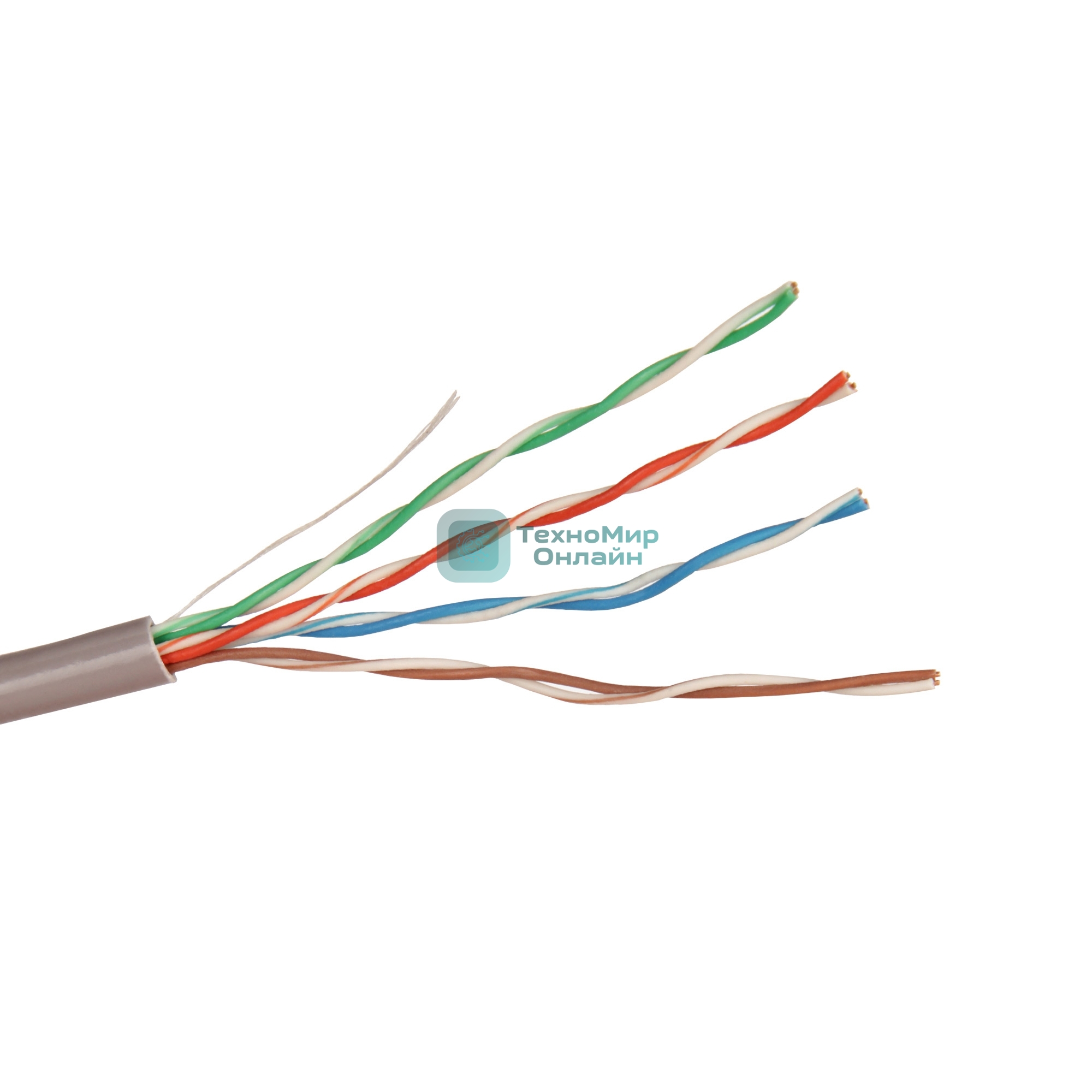 Кабель Exegate UTP EX264556RUS 4 пары кат.5e Exegate чистая 100% медь, бухта 305м, серый, PVC