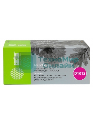 Картридж лазерный Cactus CS-D101SS черный (1500 стр.) для Samsung ML-2160/2165/2167/2168/SCX-3400/3405