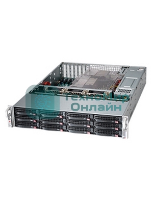 Корпус Supermicro CSE-826BAC4-R920LPB, 2U, 8 x SAS3 & 4 x hybrid NVMe 3.5 bays