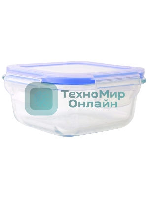 Контейнер из жаропрочного стекла с крышкой из поастика, 0,8 л, CRISTALLINO, tm Mallony